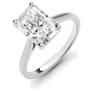 3.00 Carat Lab Grown Radiant Diamond Engagement Ring – 18ct White Gold