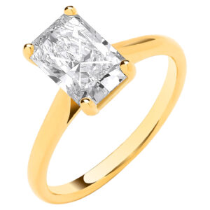 2.00 Carat Lab Grown Radiant Diamond Engagement Ring – 18ct Yellow Gold