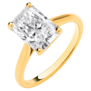 3.00 Carat Lab Grown Radiant Diamond Engagement Ring – 18ct Yellow Gold