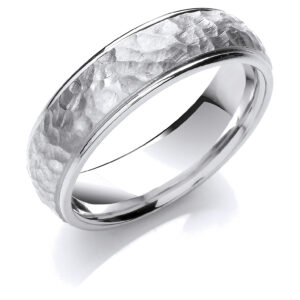 6mm Court Hammered Style & Polished Edges Matt Centre – Platinum