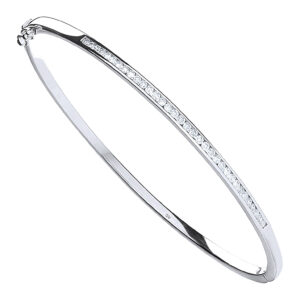 9ct White Gold bracelet with 0.50 carat natural diamond, SI/G/H