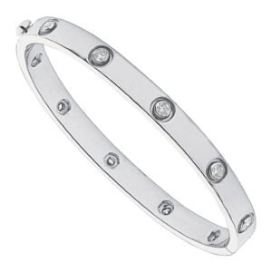 18ct White Gold bracelet with 1.00 carat natural diamond, VS2/G/H