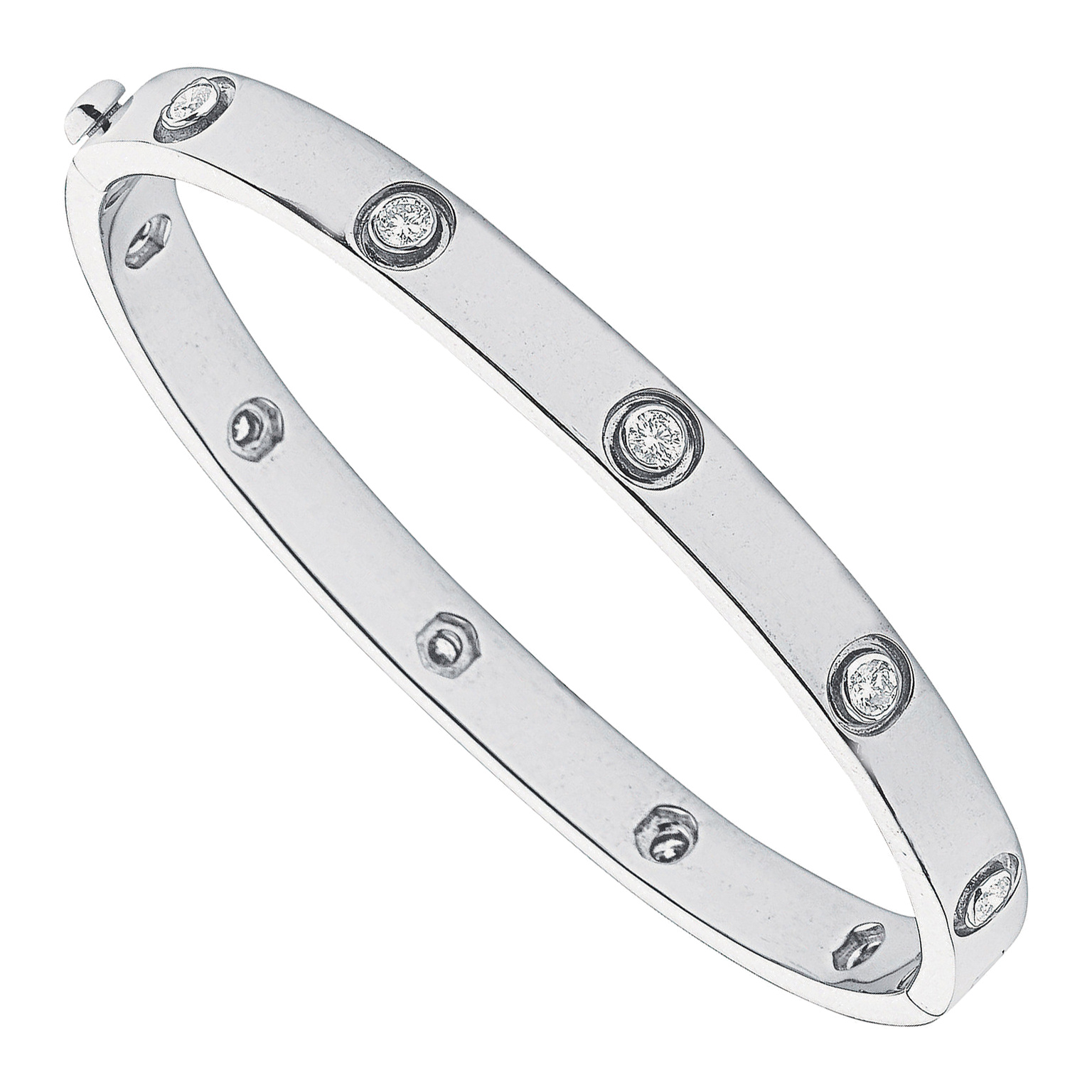 18ct White Gold bracelet with 1.00 carat natural diamond, VS2/G/H