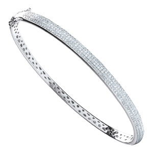 9ct White Gold bracelet with 0.86 carat natural diamond, SI/G/H