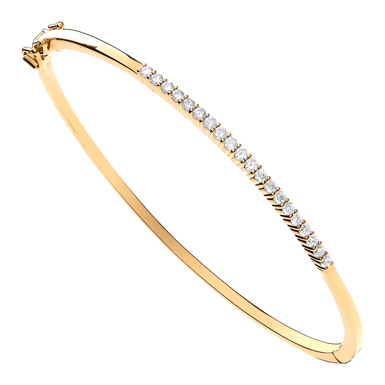 9ct Yellow Gold bracelet with 0.50 carat natural diamond, SI/G/H