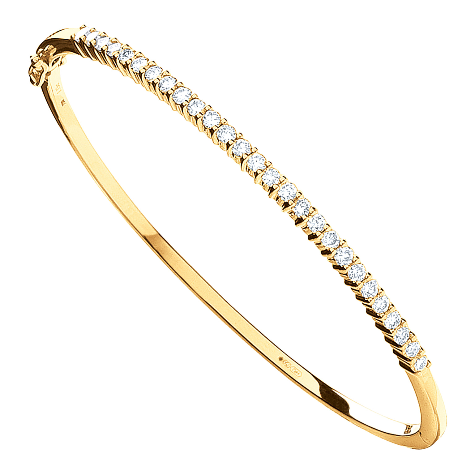 9ct Yellow Gold bracelet with 1.10 carat natural diamond, SI/G/H