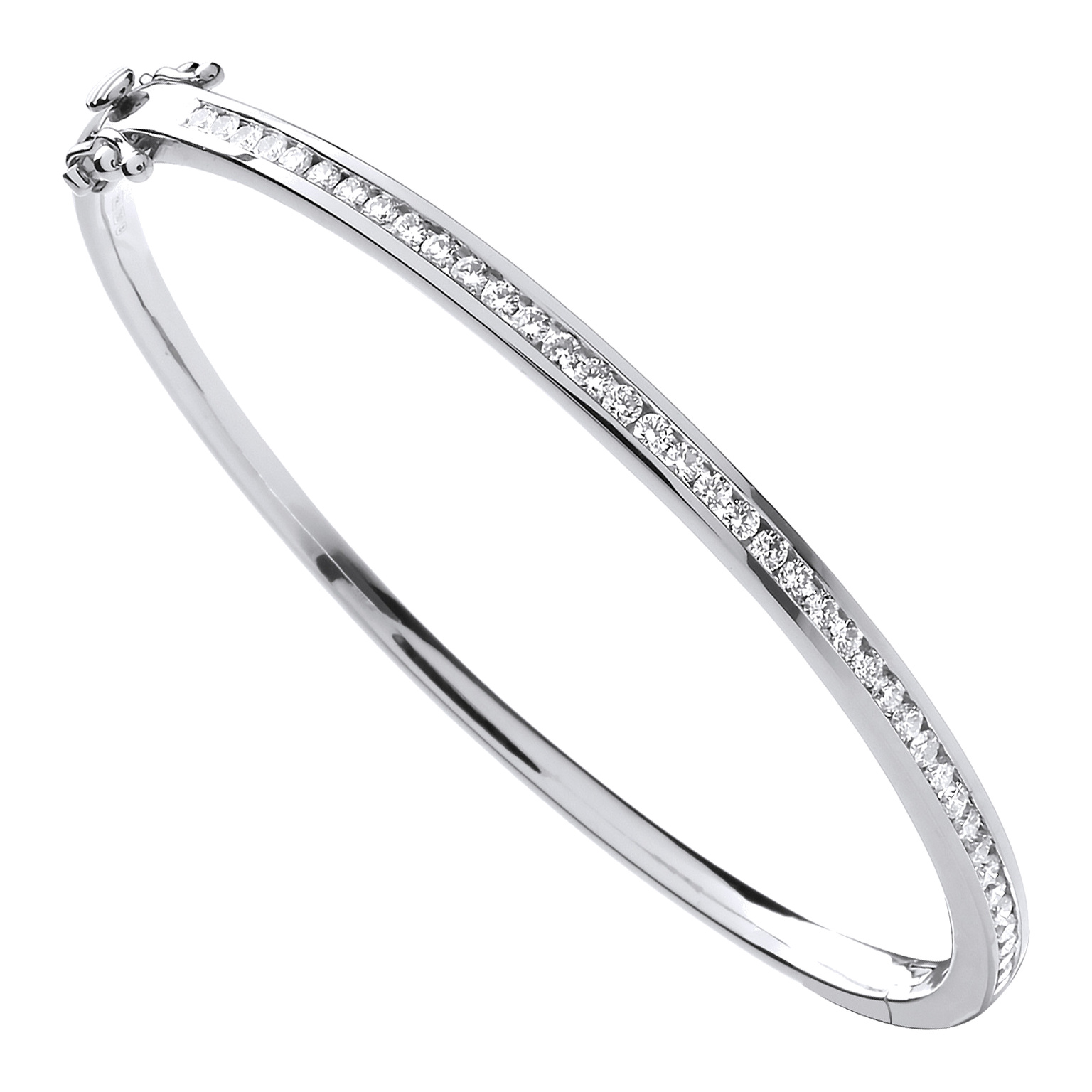 18ct White Gold bracelet with 1.00 carat natural diamond, SI/G/H