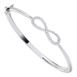 9ct White Gold bracelet with 0.45 carat natural diamond, SI/G/H