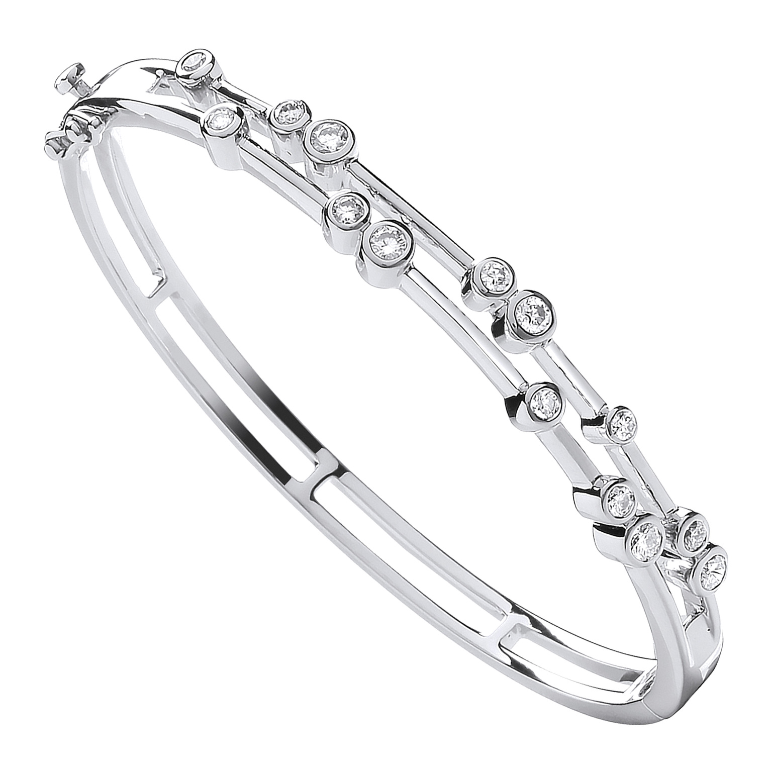 18ct White Gold bracelet with 1.00 carat natural diamond, SI/G/H