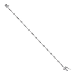 9ct White Gold bracelet with 0.15 carat natural diamond, SI/G/H