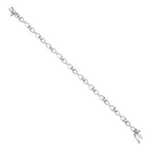 9ct White Gold bracelet with 0.25 carat natural diamond, SI/G/H