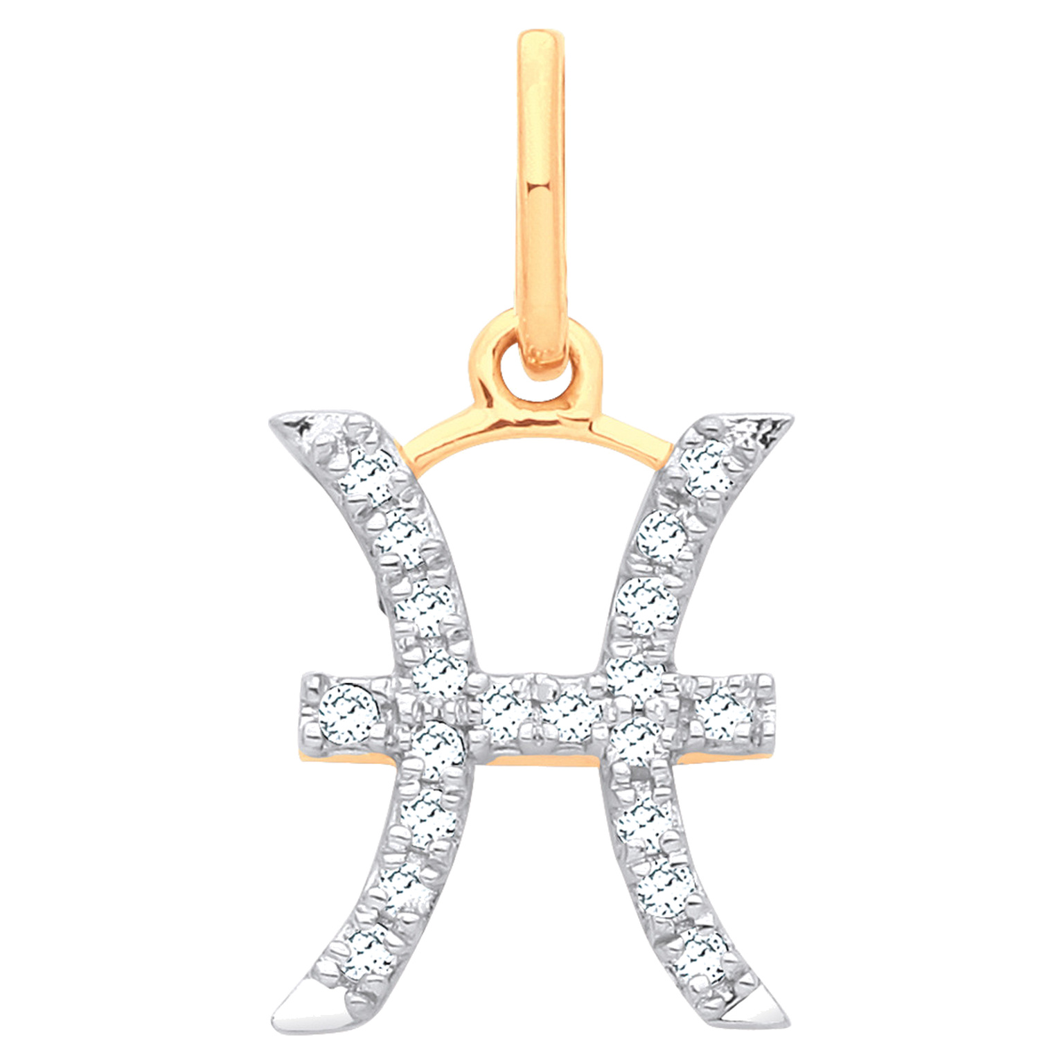 9ct Yellow Gold pendant with 0.10 carat natural diamond, SI/G/H