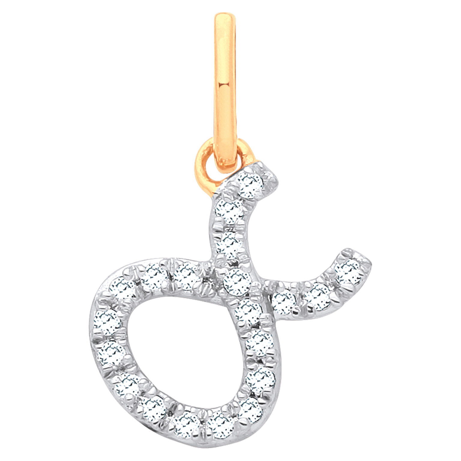9ct Yellow Gold pendant with 0.10 carat natural diamond, SI/G/H