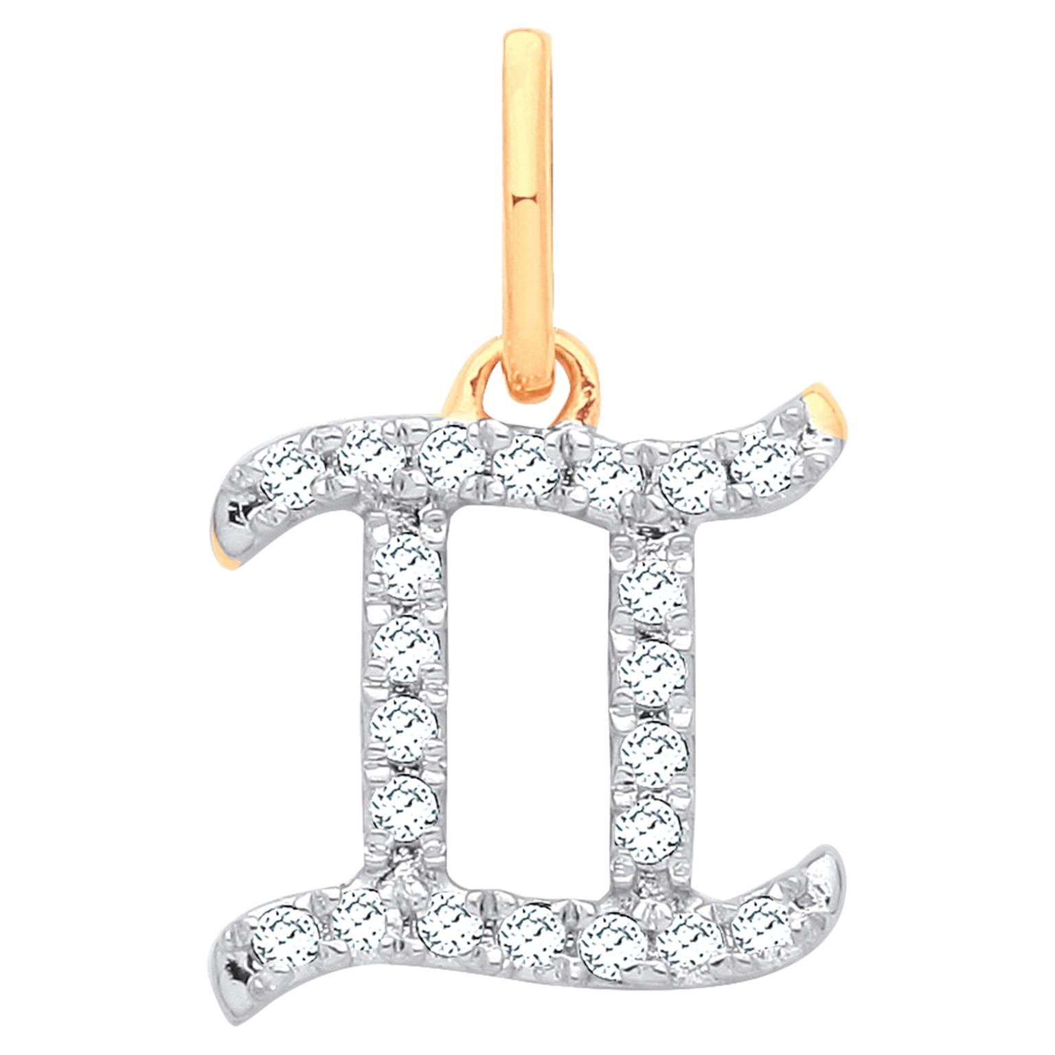 9ct Yellow Gold pendant with 0.12 carat natural diamond, SI/G/H