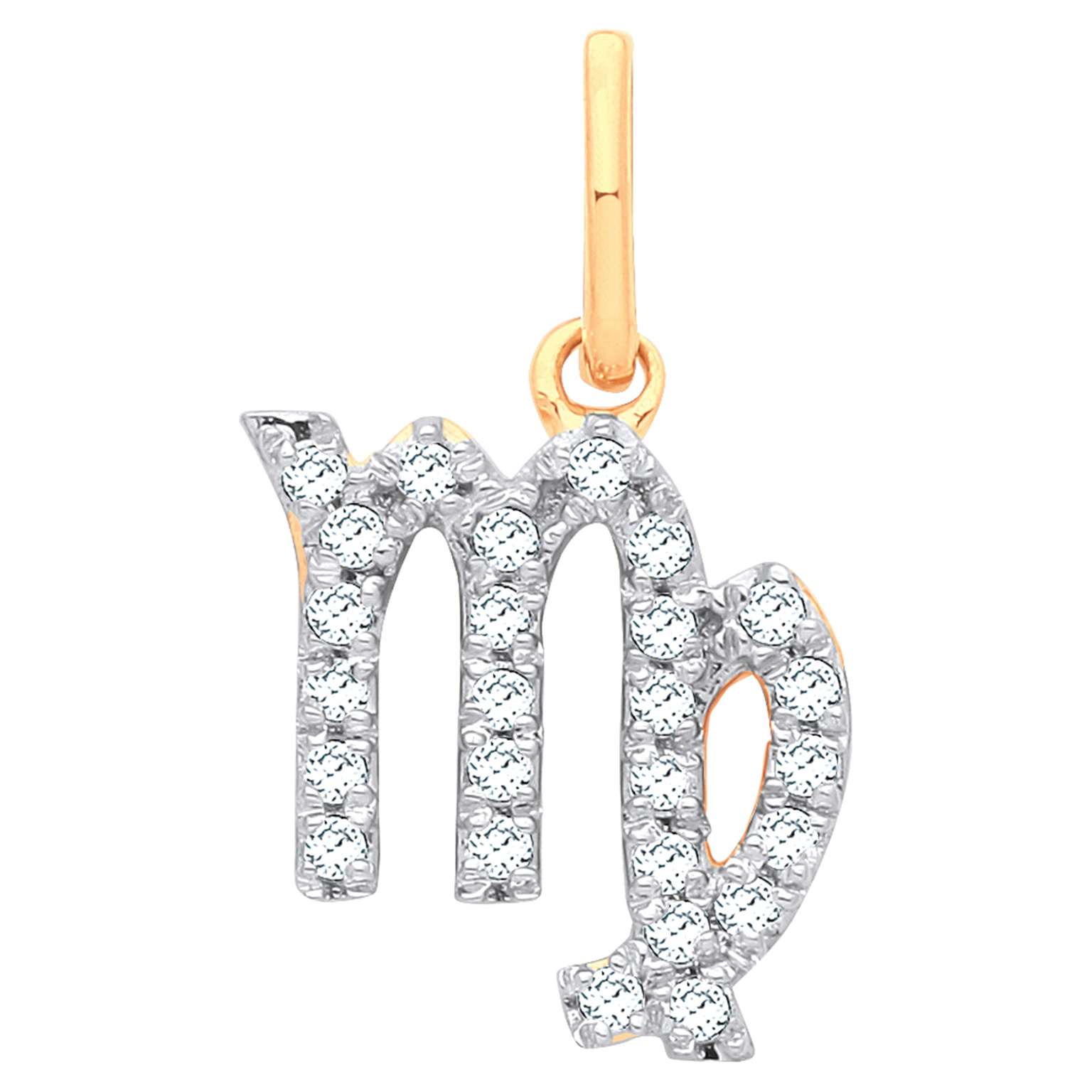 9ct Yellow Gold pendant with 0.12 carat natural diamond, SI/G/H