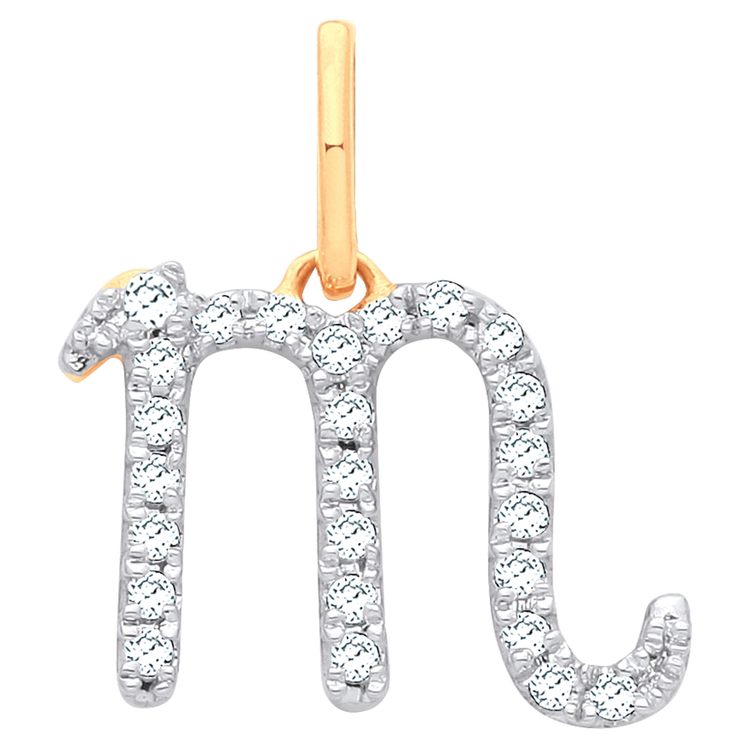 9ct Yellow Gold pendant with 0.15 carat natural diamond, SI/G/H
