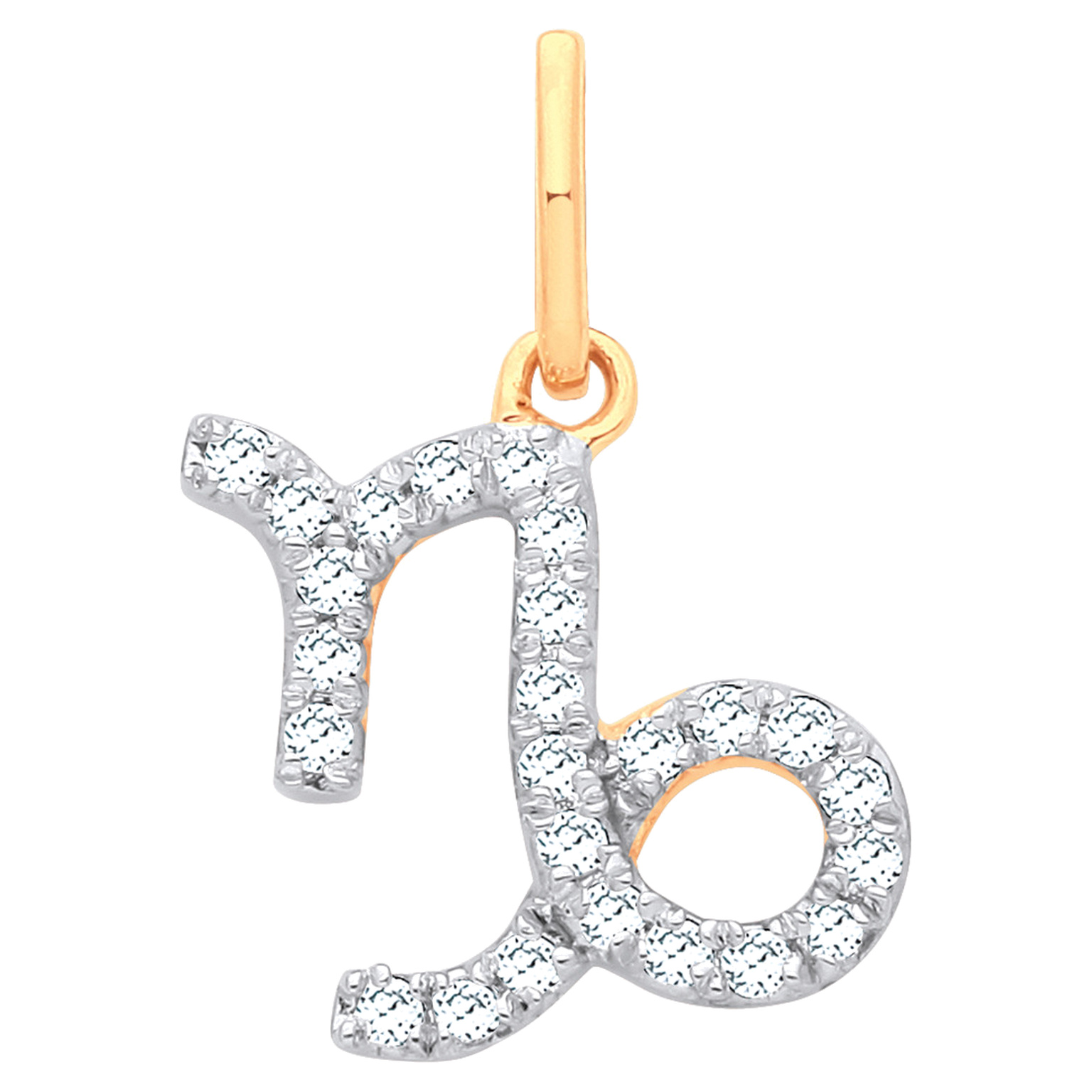 9ct Yellow Gold pendant with 0.10 carat natural diamond, SI/G/H
