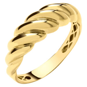 Y/G dress ring with natural diamond