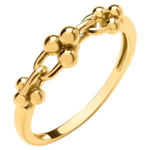 Y/G dress ring with natural diamond
