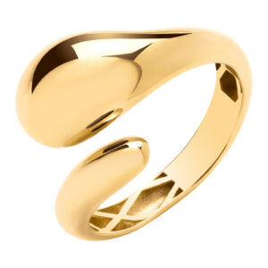 Y/G dress ring with natural diamond