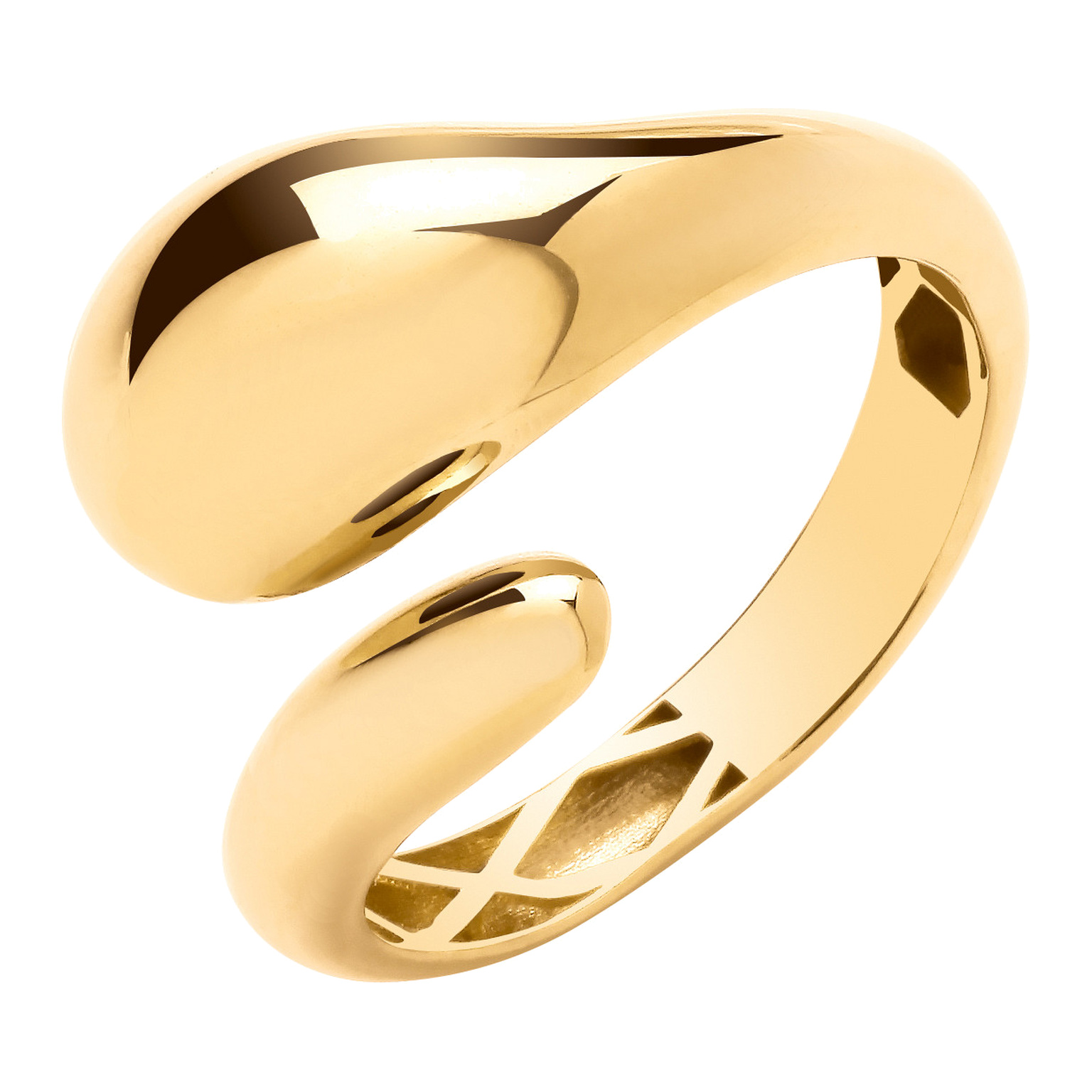 Y/G dress ring with natural diamond