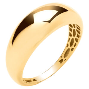 Y/G dress ring with natural diamond