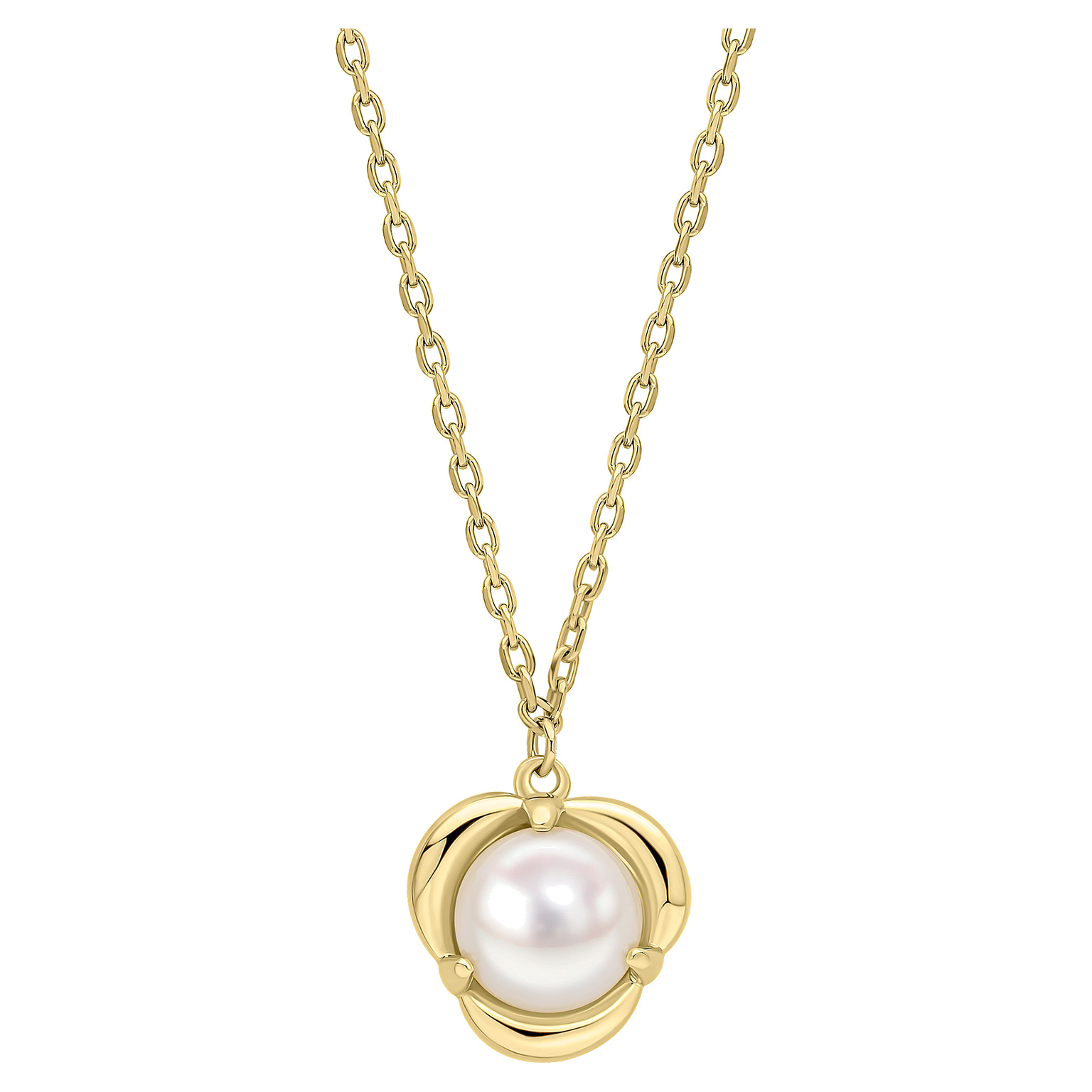 9ct yellow gold necklace with freshwater pearl