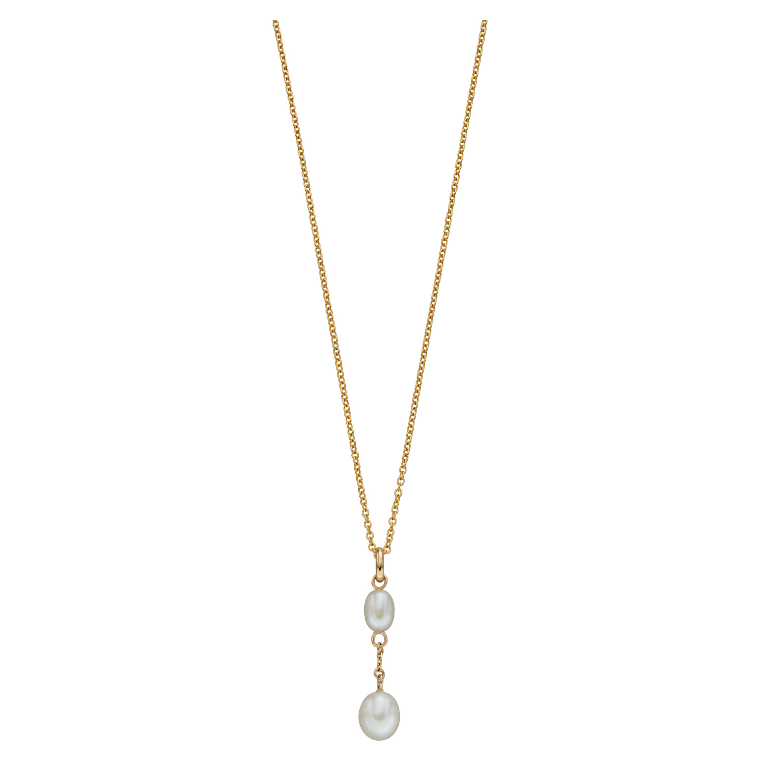 9ct yellow gold pendant with freshwater pearl